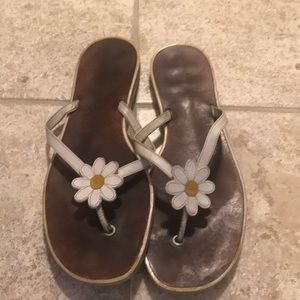 COACH 100% AUTHENTIC LEATHER FLIP FLOPS